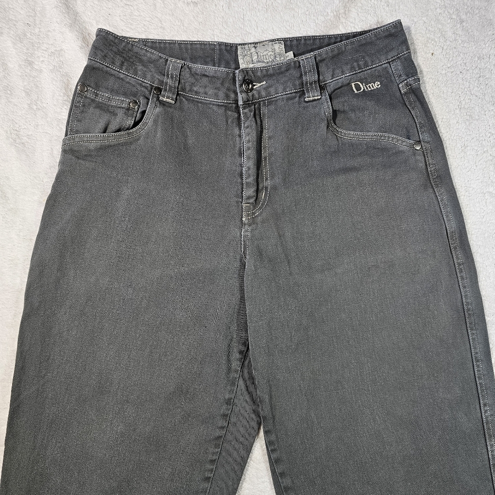 DIME - Baggy Denim Pants Dark Gray Size 30. - Picture 2 of 10